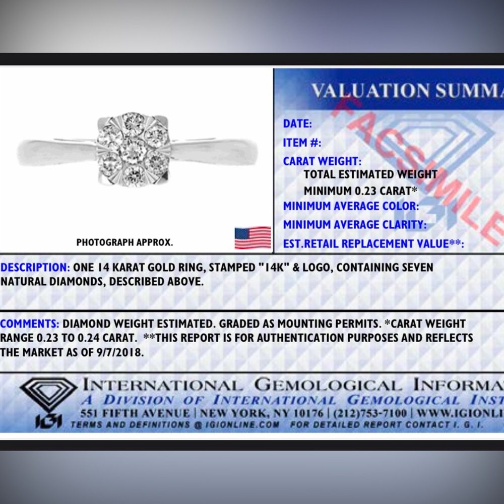 Classic Silver Solitaire Diamond Ring - image 5